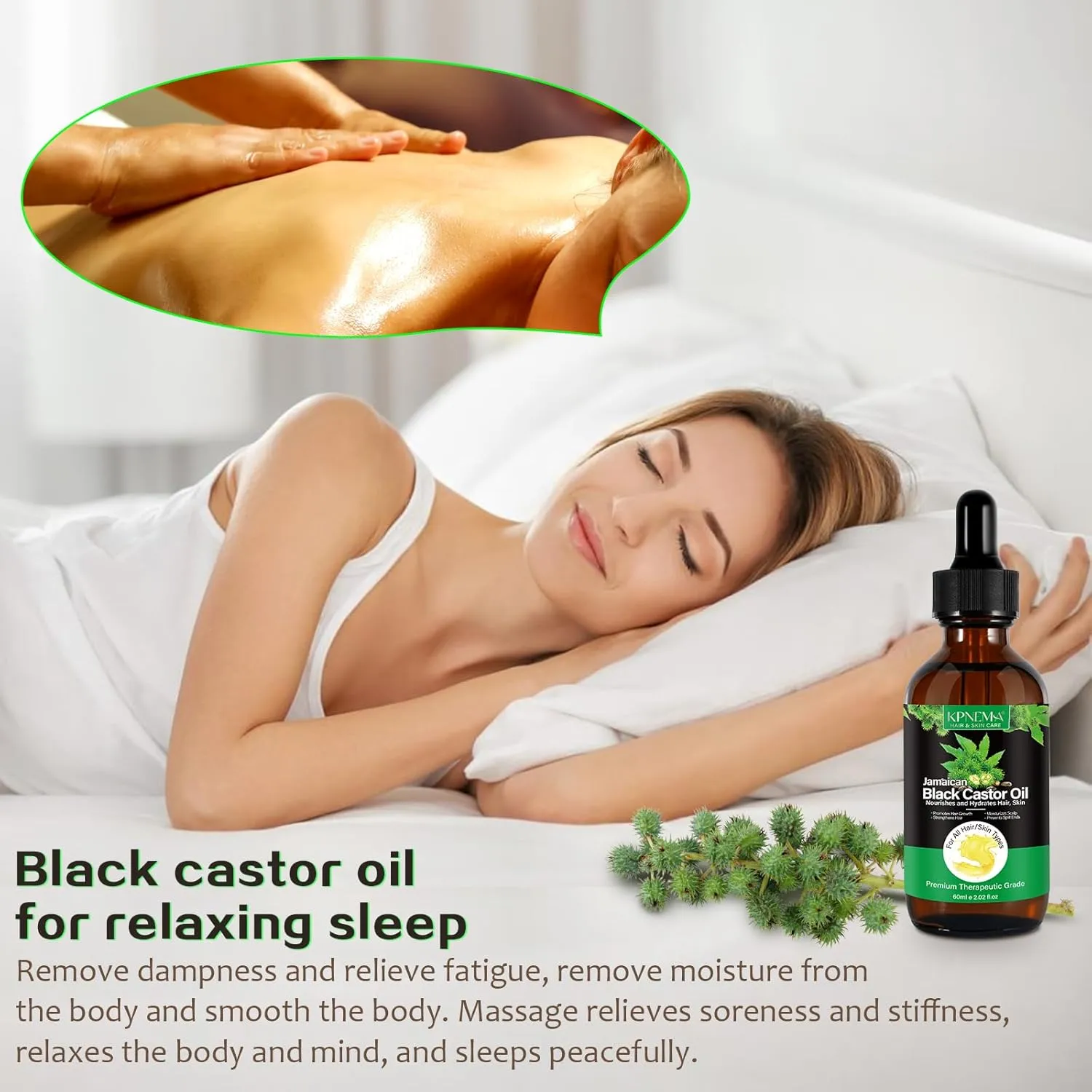 Jamaican Black Castor Oil for Hair Growth, 2 Packs Multipurpose Cold Pressed 100% Natural Castor Oil for Hair and Skin Care