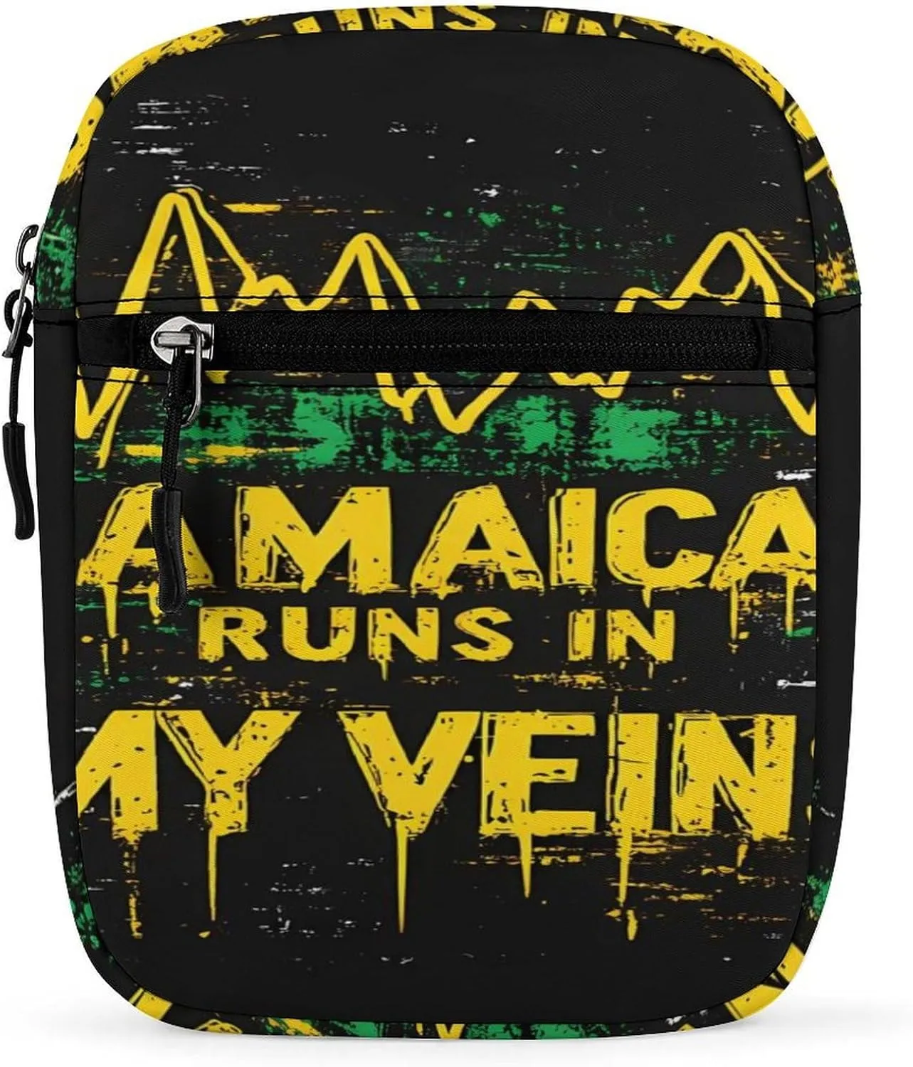 Jamaican Runs in My Veins Cute Crossbody Bag Messenger Shoulder Bags with Adjustable Strap