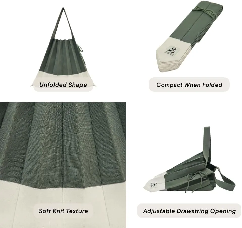 JOSEPH & STACEY Lucky Pleats Knit Bag Mix L | Sustainable Foldable Women's Tote Bag | Lightweight Minimalist Everyday Bag