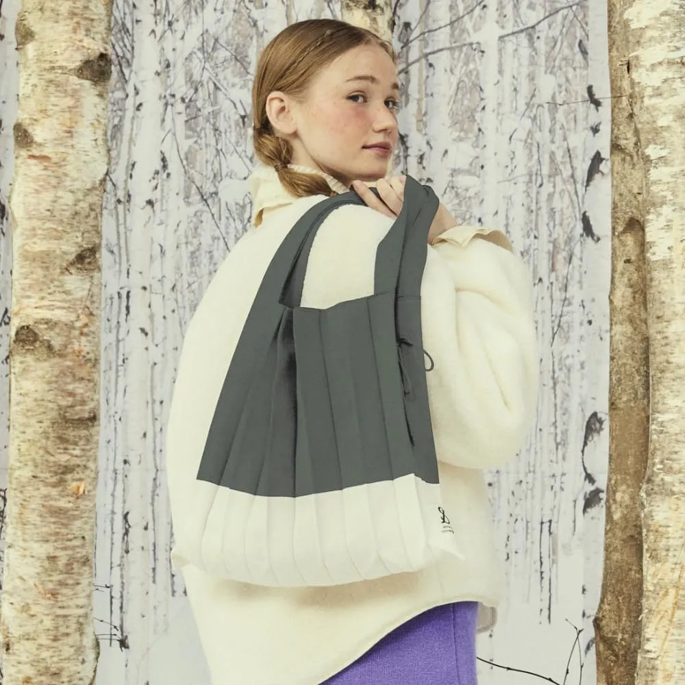 JOSEPH & STACEY Lucky Pleats Knit Bag Mix L | Sustainable Foldable Women's Tote Bag | Lightweight Minimalist Everyday Bag
