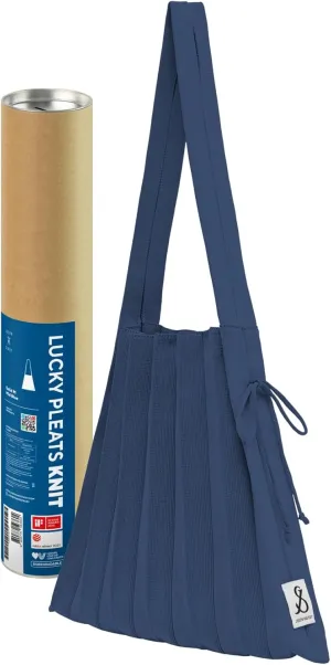 JOSEPH & STACEY Lucky Pleats Knit Bag Solid M | Sustainable Foldable Women's Tote Bag | Lightweight Minimalist Everyday Bag