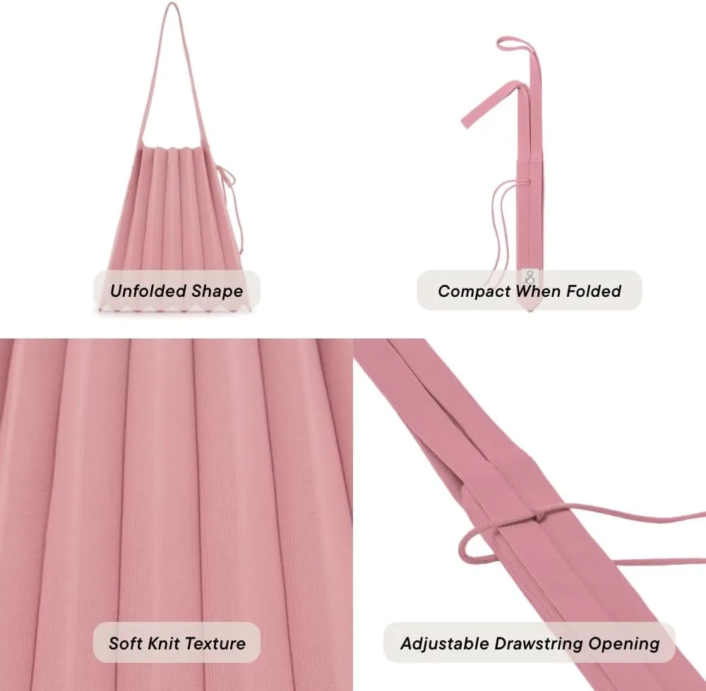 JOSEPH & STACEY Lucky Pleats Knit Bag Solid M | Sustainable Foldable Women's Tote Bag | Lightweight Minimalist Everyday Bag