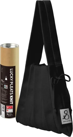 JOSEPH & STACEY Lucky Pleats Knit Bag Solid S | Sustainable Foldable Women's Tote Bag | Lightweight Minimalist Everyday Bag