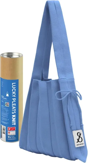 JOSEPH & STACEY Lucky Pleats Knit Bag Solid S | Sustainable Foldable Women's Tote Bag | Lightweight Minimalist Everyday Bag