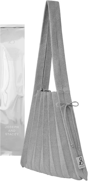 JOSEPH & STACEY Lucky Pleats Knit Bag Starry M | Sustainable Foldable Women's Tote Bag | Lightweight Minimalist Everyday Bag