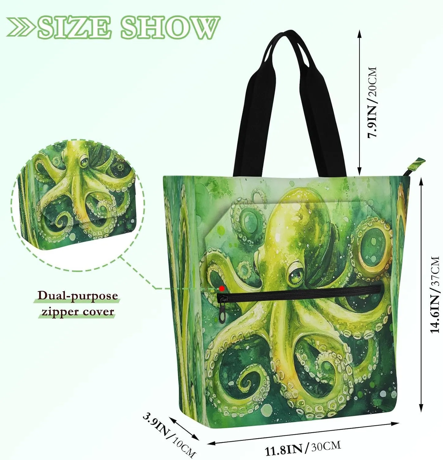 JSTEL Toddler Tote Bag with Zipper,Kid School Tote Bag Book Handbag