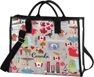 JXGZSO Canada Trip Tote Bag Canada Souvenir For Traveler Canadian Pride Gift Canada Travel Gift