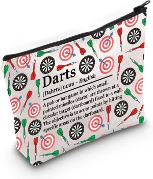 JXGZSO Funny Darts Gift Dart Definition Cosmetic Bag Darts Player Gift Darts Game Lover Gift Dartboard Paint Makeup Bag
