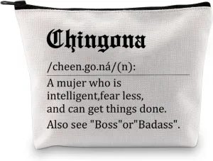 JXGZSO Mexican Women Cosmetic Bag Mexican Culture Gifts Mexican Makeup Zipper Bag Latina Quote Pouch Bag Spanish Gifts For Her (Mexican Makeup Bag)
