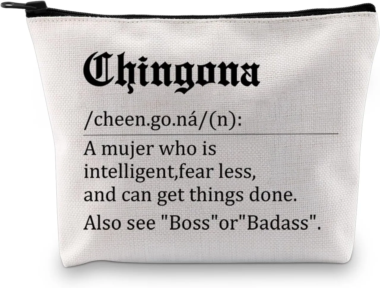 JXGZSO Mexican Women Cosmetic Bag Mexican Culture Gifts Mexican Makeup Zipper Bag Latina Quote Pouch Bag Spanish Gifts For Her (Mexican Makeup Bag)
