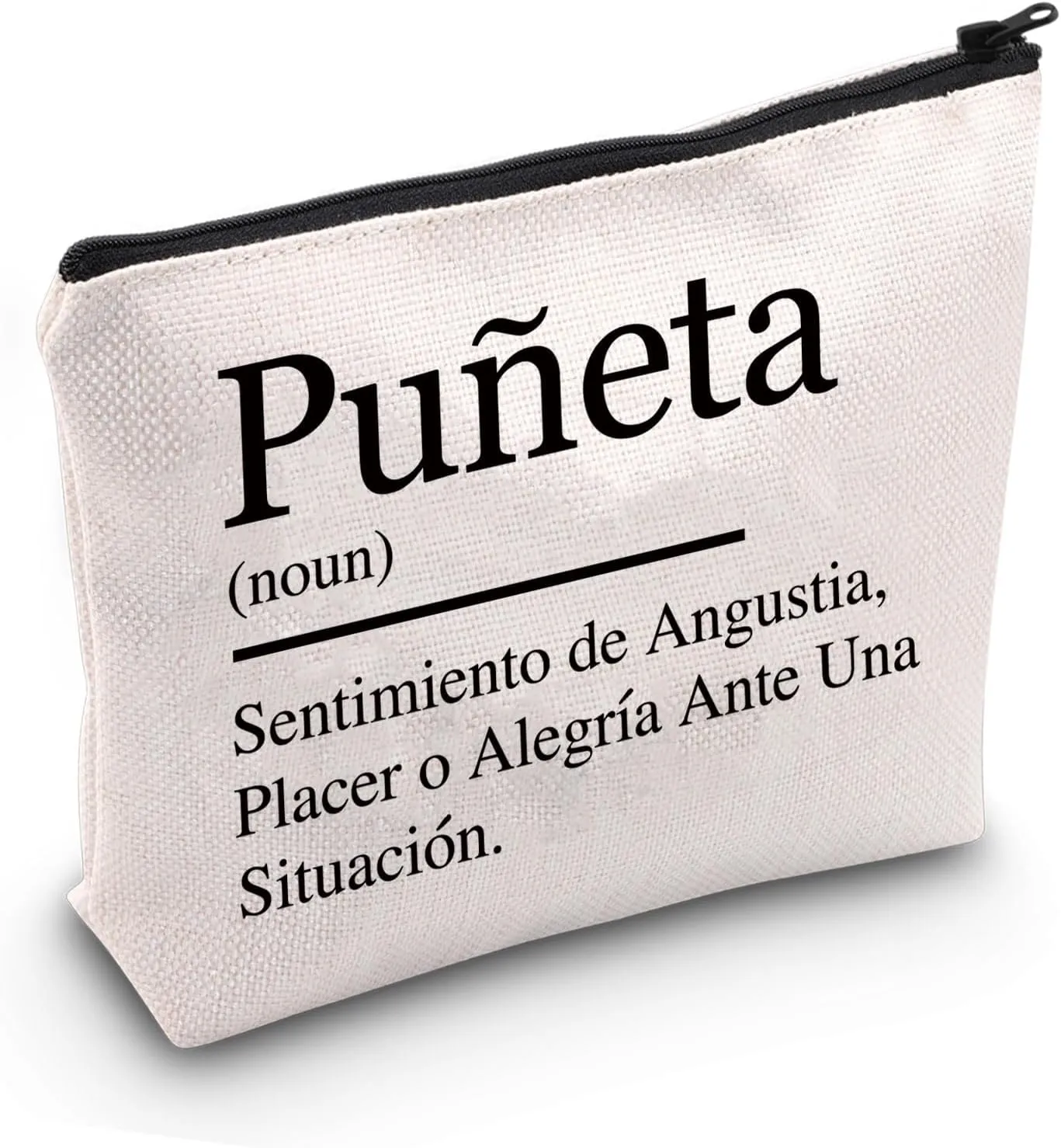 JXGZSO Puñeta Definition Cosmetic Bag Puerto Rican Makeup Pouch Puerto Rico Travel Gift Puerto Rico Lover Gift Puertorican Gift (Puñeta Bag)