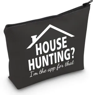 JXGZSO Real Estate Agent Cosmetic Bag House Hunting I'm the App For That Makeup Bag Real Estate Life Gift Realtor Gift (House Hunting Bag)