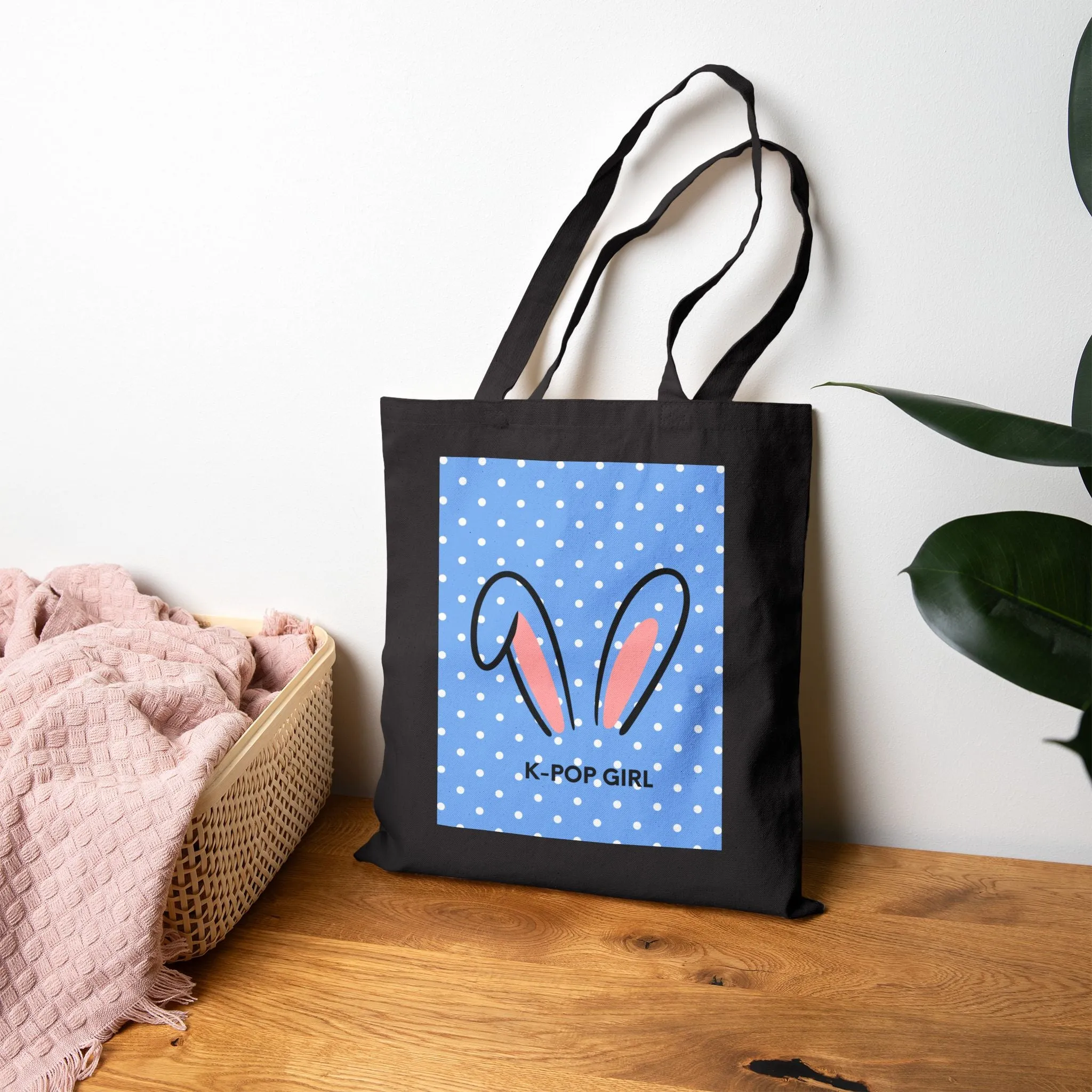 K-Pop Girl Bunny Tote Bag | Korean Wave