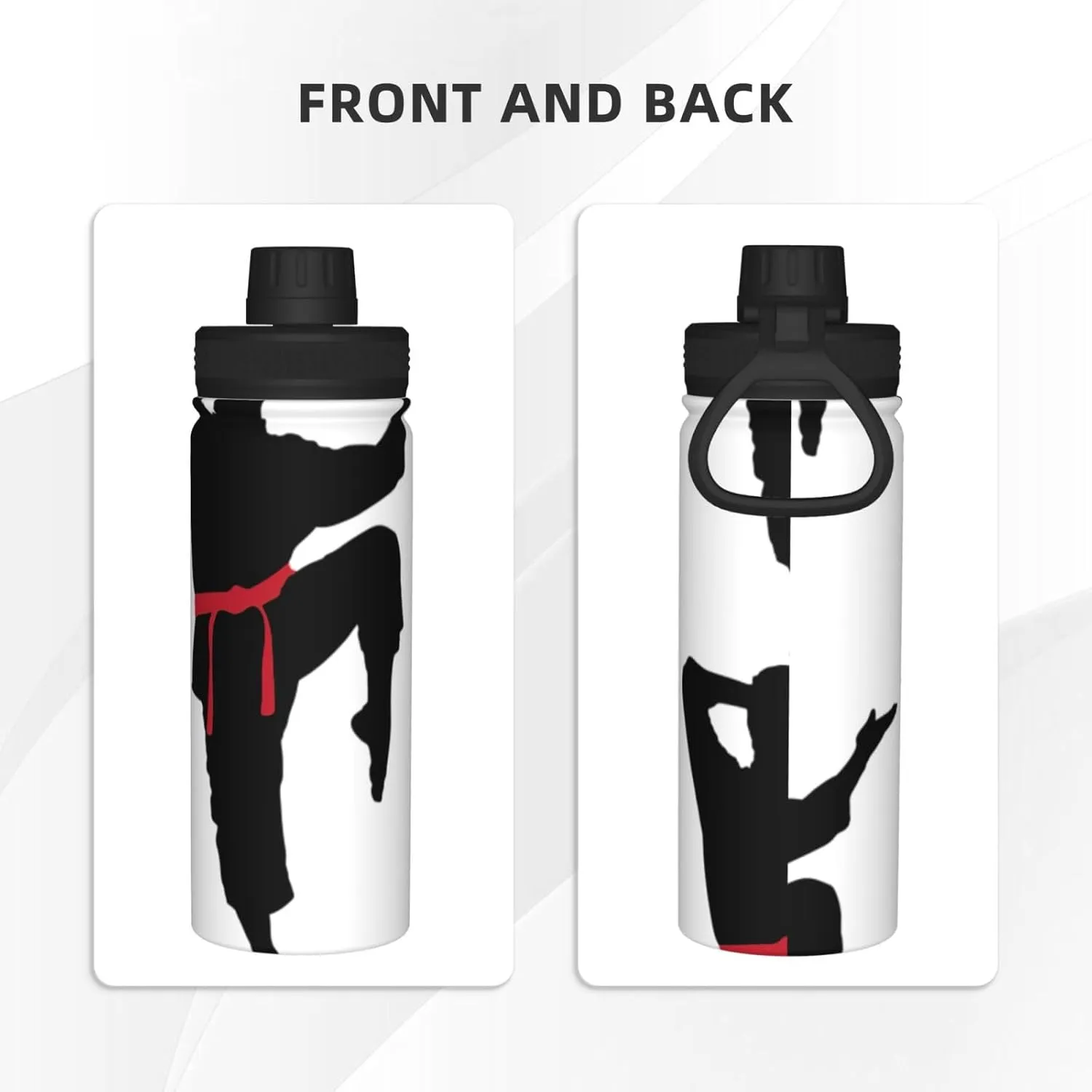 Karate Men 18oz Sports Insulated Bottle For Outdoor Activities,Your Ideal Companion Staying Hydrated