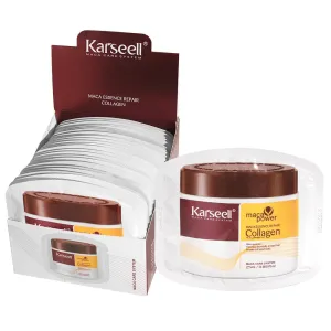 Karseell Collagen Hair Treatment Deep Repair Conditioning Argan Oil Collagen Hair Mask Essence for Dry Damaged Hair All Hair Types 25ml/ 0.34oz（24 packs