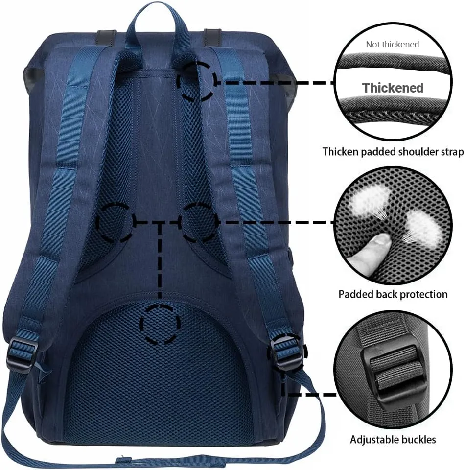 KAUKKO Laptop Travel Backpack, Outdoor Rucksack Fits 15.6 Inch Laptop(18-blue)