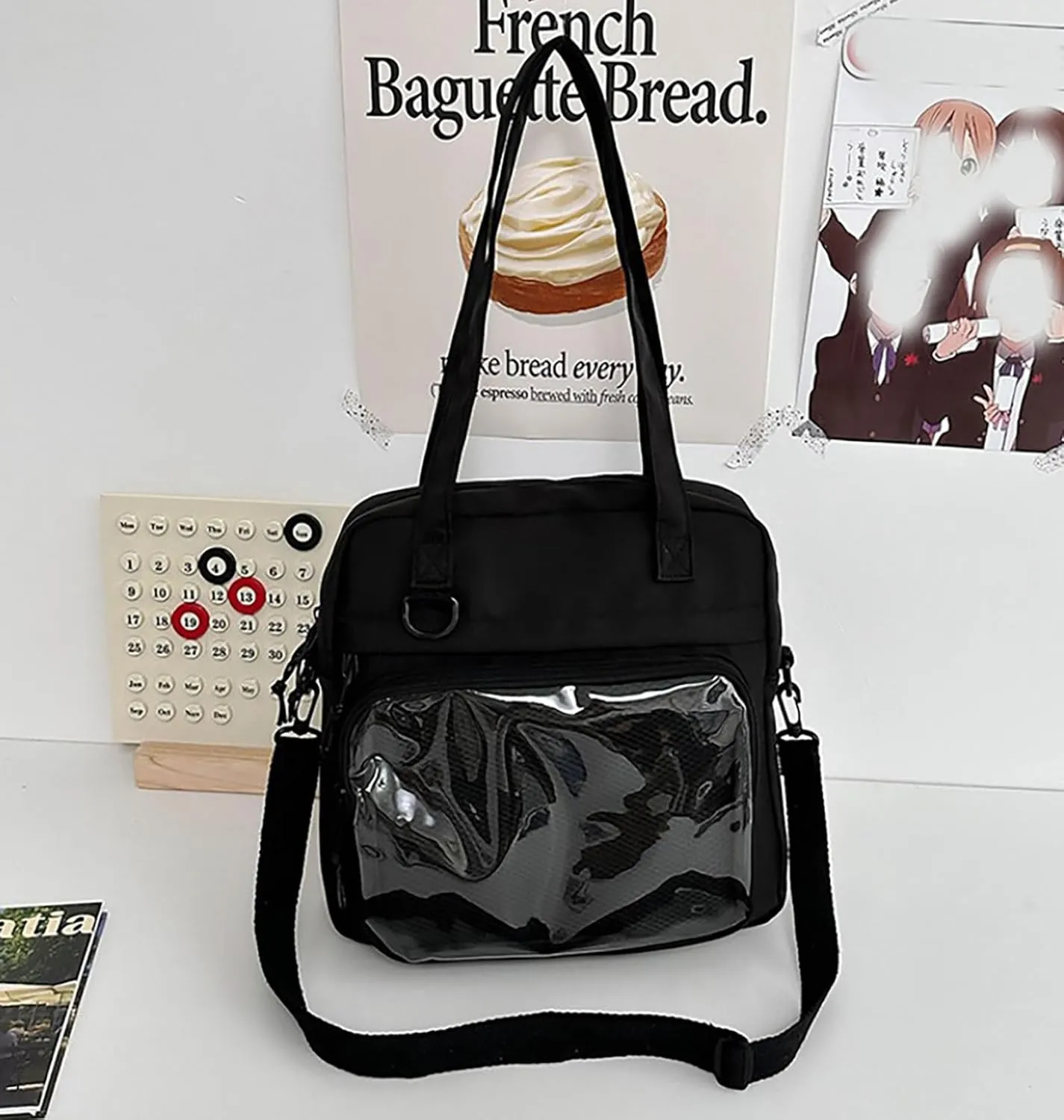 Kawaii Crossbody Shoulder Bags for Women Ita Messenger Bag Cute Transparent Ita Bag Sling Bag Japanese Anime Style Clear Bags