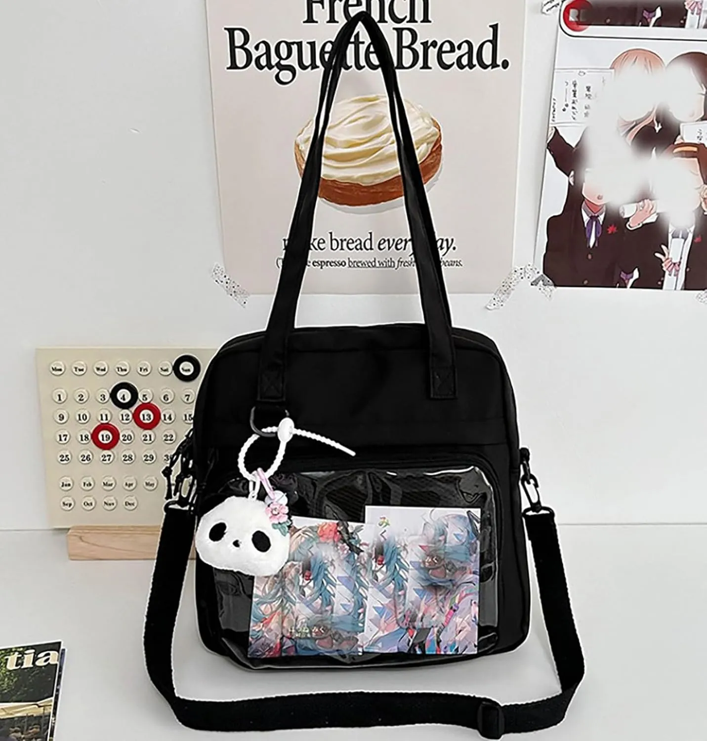 Kawaii Crossbody Shoulder Bags for Women Ita Messenger Bag Cute Transparent Ita Bag Sling Bag Japanese Anime Style Clear Bags