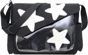 Kawaii Ita Bag,Cute Y2k Star Messenger Bag,Aesthetic Tote Shoulder Crossbody Purse For Women Girls