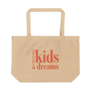 Kids & Dreams Eco Tote Bag - Large Reusable Shopping Carryall