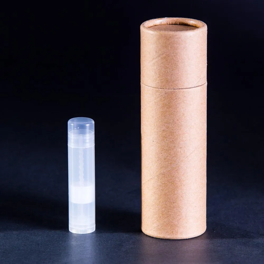 KJ's Krafts 3 OZ Kraft Paperboard Lip Balm Tubes (12 Pack, Eco-friendly, All Skin Types)