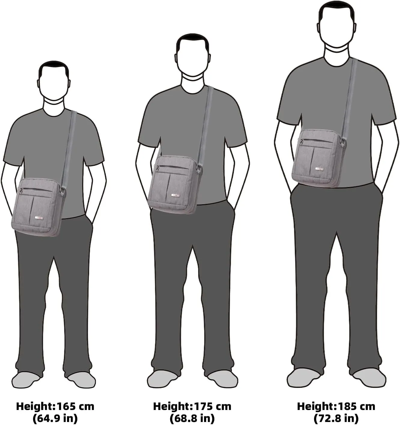 KL928 Men's Messenger Bag - Crossbody Shoulder Bags Travel Bag Man Purse Casual Sling Pack for Work Business