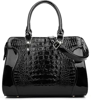 Ladies Tote Retro Alligator Pattern Women Shoulder Bags PU Leather Messenger Bags Handbags Ladies Crossbody Bags