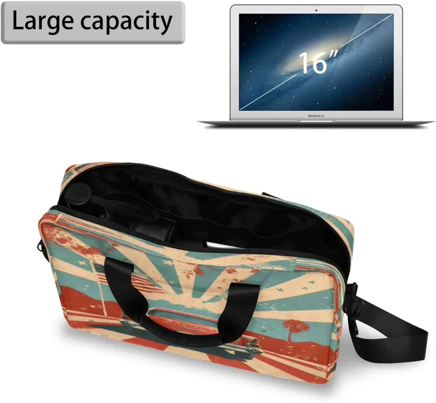 Laptop Shoulder Bag Compatible with Handle, Messenger Shoulder Case for Laptop or Tablet, Laptop Carrying Case