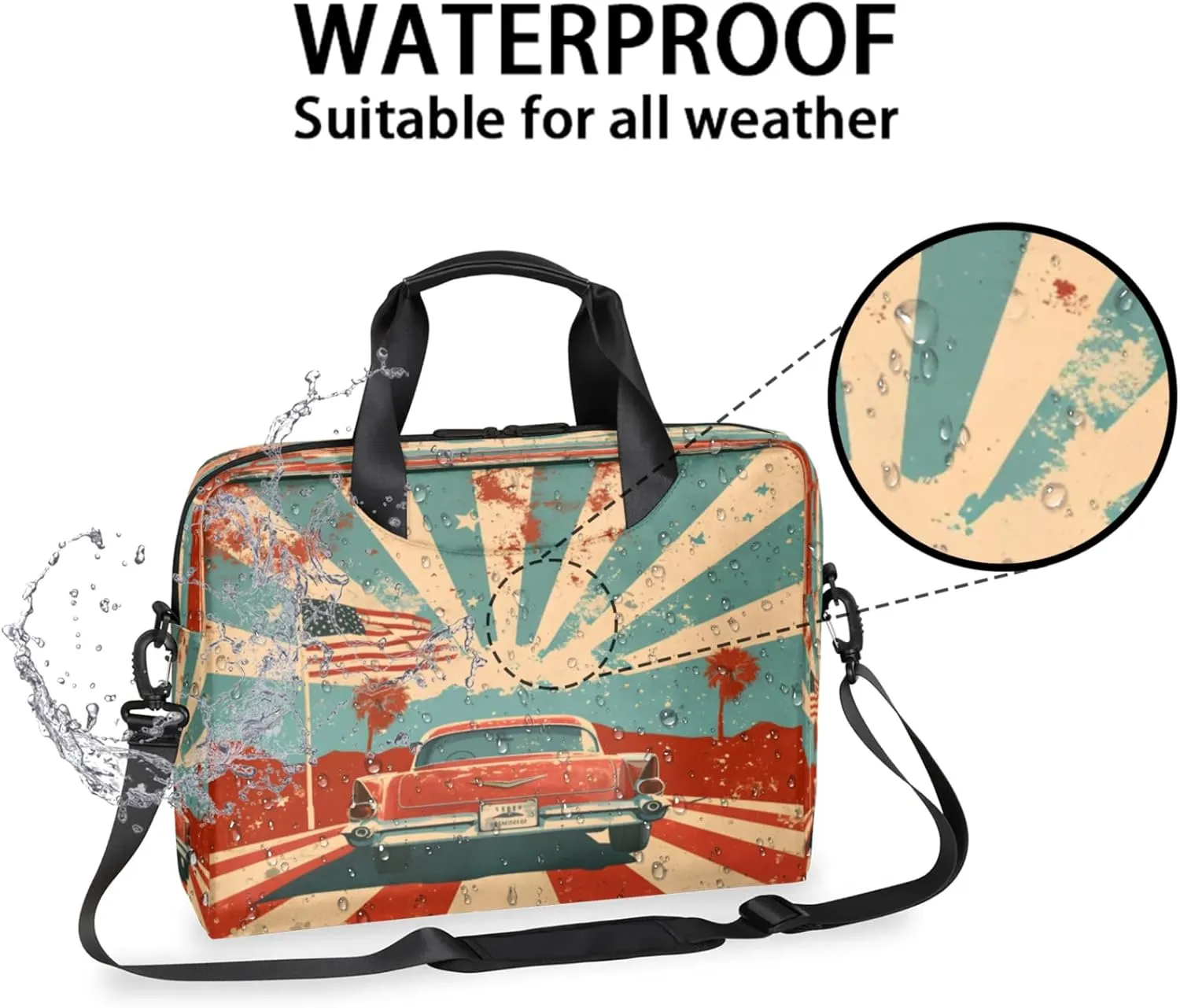 Laptop Shoulder Bag Compatible with Handle, Messenger Shoulder Case for Laptop or Tablet, Laptop Carrying Case