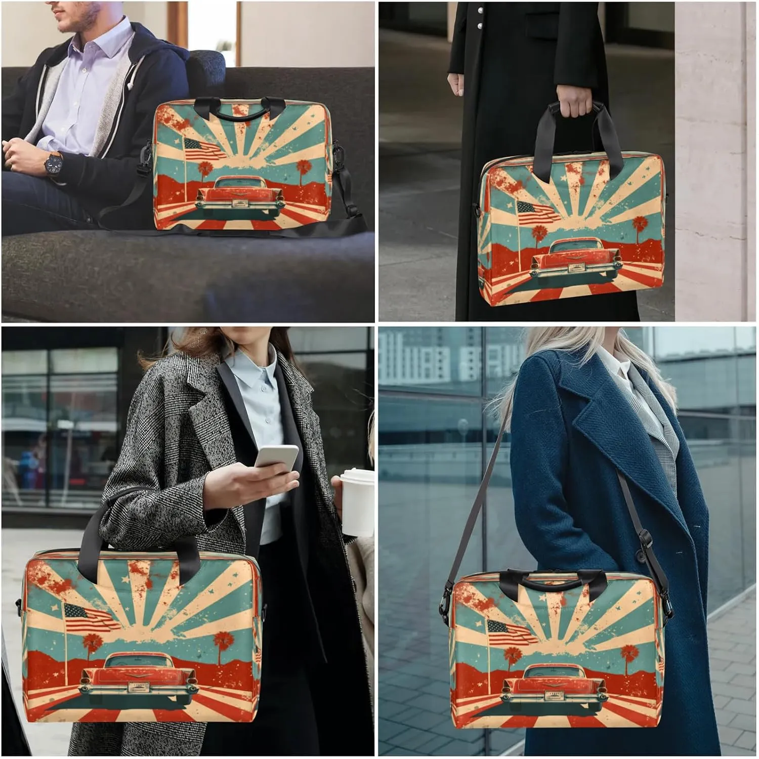 Laptop Shoulder Bag Compatible with Handle, Messenger Shoulder Case for Laptop or Tablet, Laptop Carrying Case