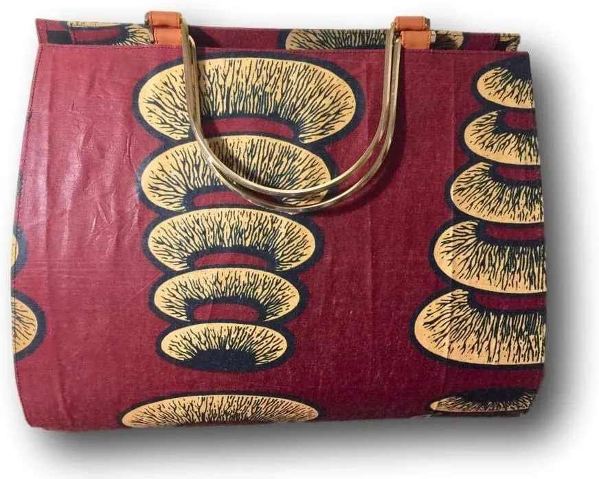 Large African Fabric Tote Bag