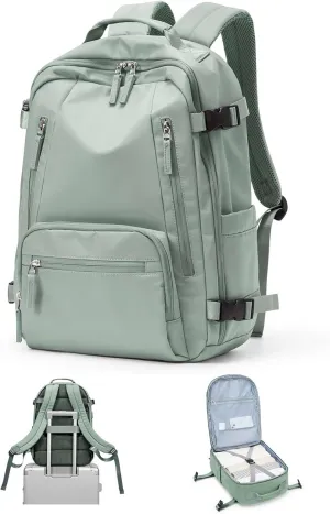 Large Travel Backpack for Women Men, Carry On Backpack, Hiking Backpack Waterproof Outdoor Sports Rucksack Casual Work Gym Weekender Daypack Travel Essentials（simple, Army green）