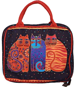 Laurel Burch Feline Friends Cosmetic Makeup Travel Tote Bag