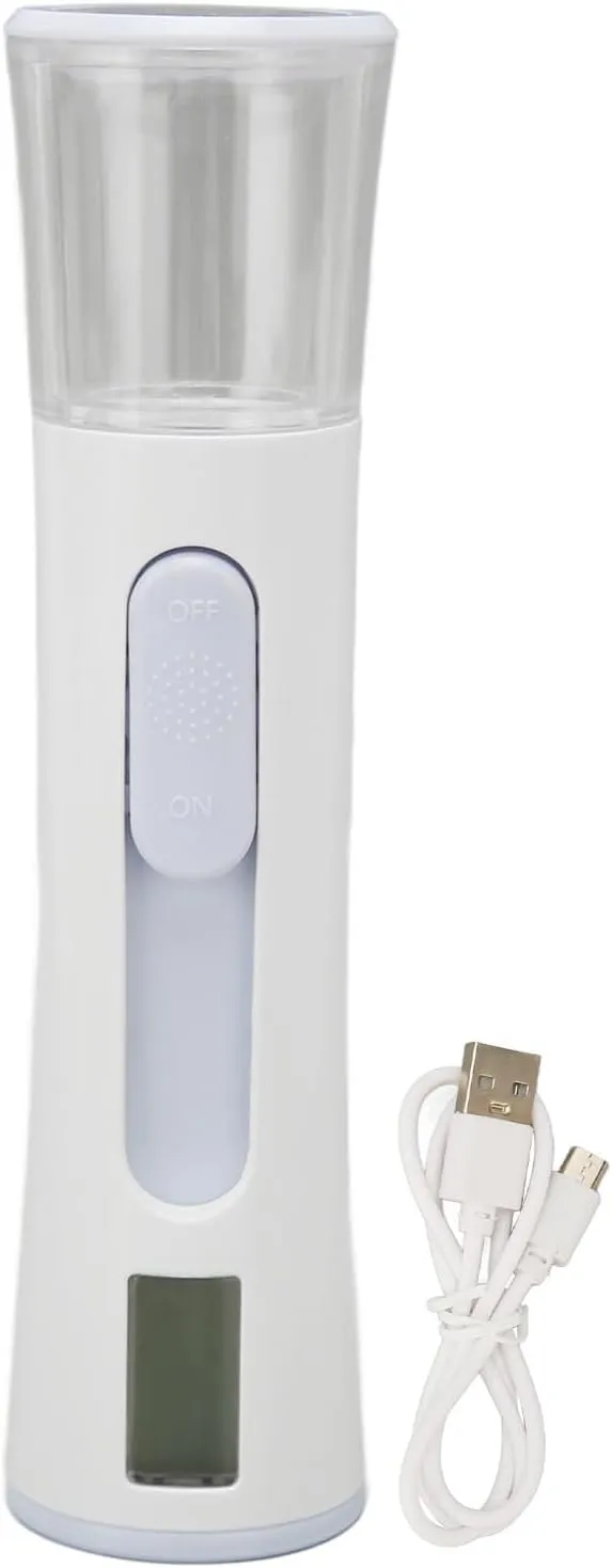 LCD Display Double Headed Nano Facial Steamer for Hydrating Face with Skin Test Function
