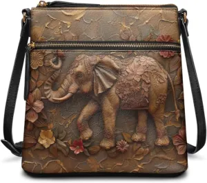 Leather Crossbody Bags for Women Large Sling Hobo Bag Trendy Messenger Bag with Zipper Closure for Dating Shopping