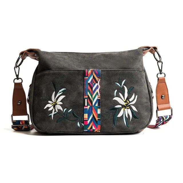 Leather Messenger Shoulder Bag