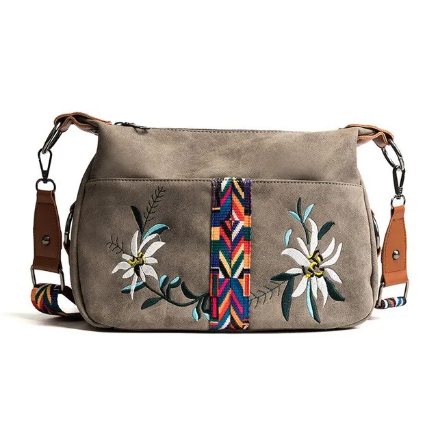 Leather Messenger Shoulder Bag