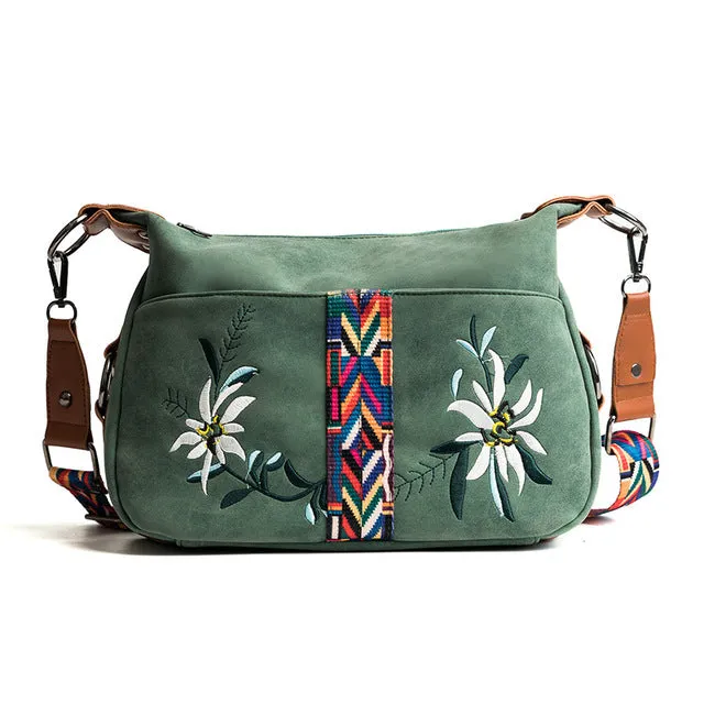 Leather Messenger Shoulder Bag