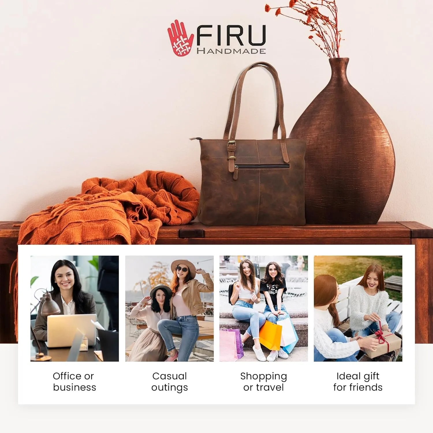 Leather Purse for Women Leather Tote Bag Satchel Vintage Genuine Leather Purses for Women Handbag Office Casual