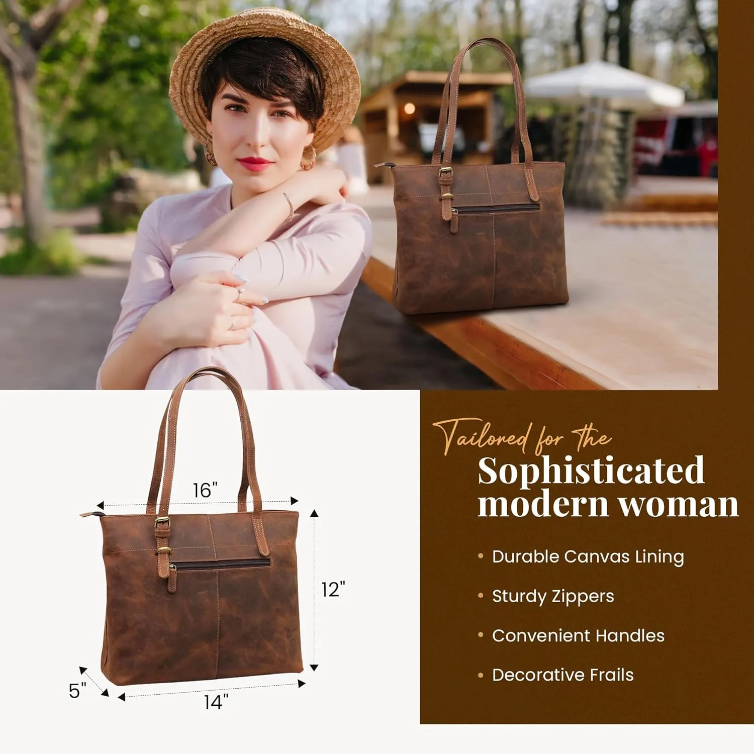 Leather Purse for Women Leather Tote Bag Satchel Vintage Genuine Leather Purses for Women Handbag Office Casual
