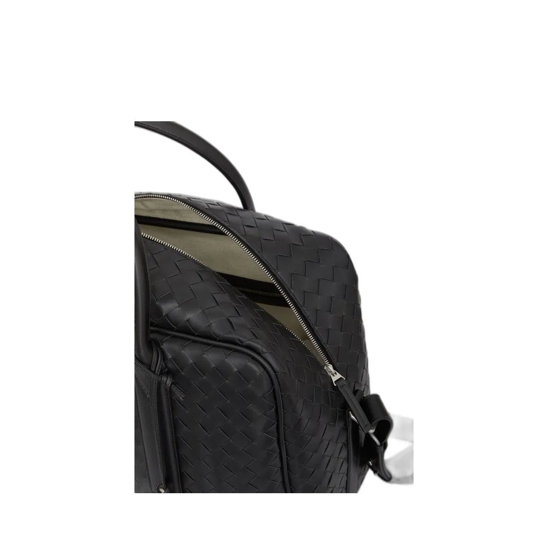Leather Weekender Bag Black
