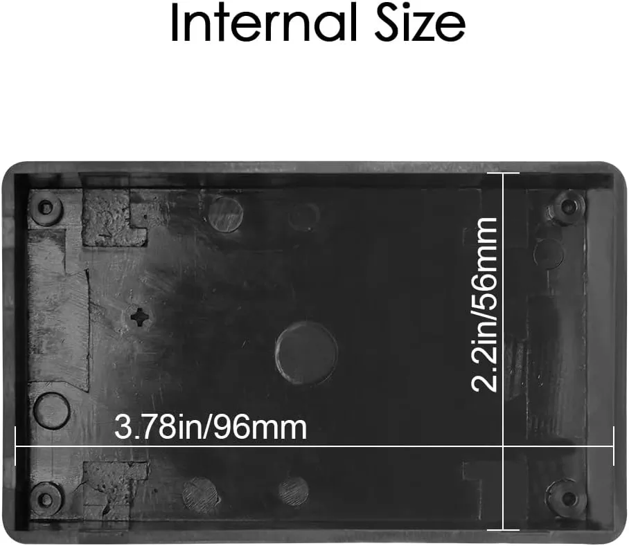 LeMotech Project Box 10 Pieces ABS Plastic Electrical Project Case Small Junction Box for Electronics Black 3.9 x 2.4 x 1.0 inch (100 x 60 x 25 mm)