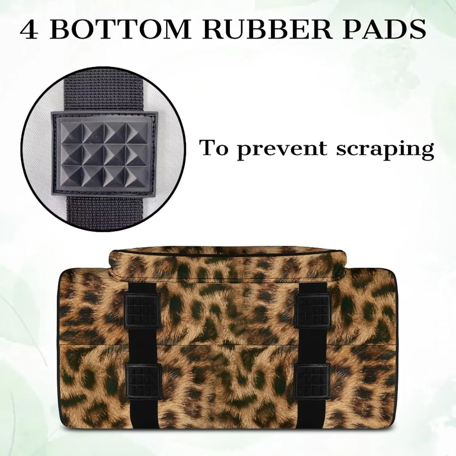Leopard Sewing Machine Case Heavy Padded Tote Bag Portable Sewing Machine Handbag Dust Proof Compatible with Most Standard Sewing Machines