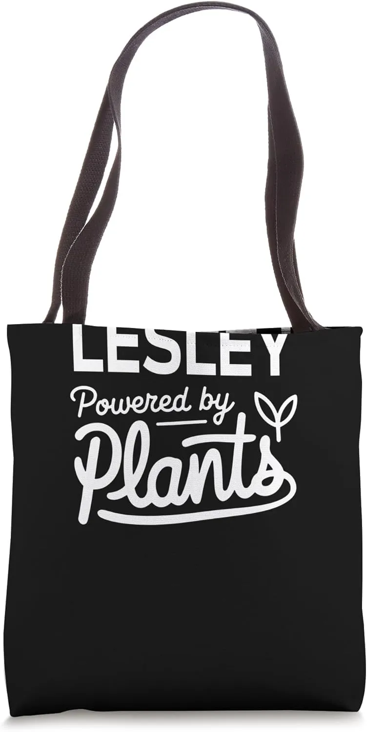 LESLEY Powered by Plants Personalized Gift For Plant Moms Tote Bag