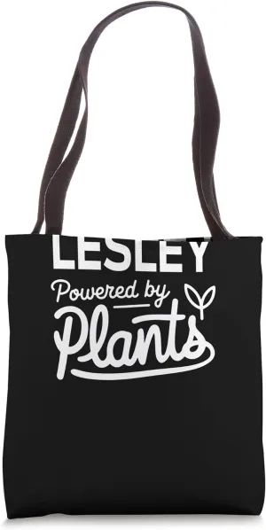 LESLEY Powered by Plants Personalized Gift For Plant Moms Tote Bag