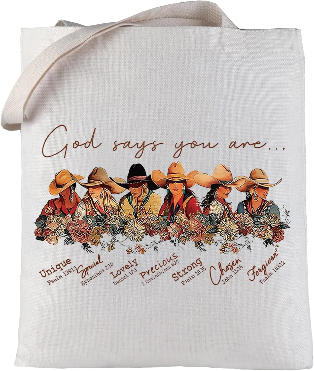 LEVLO Country Girl Cosmetic Make Up Bag Western Equestrian Gift God Says You Are Unique Special Lovely Makeup Zipper Pouch Bag (God Country Girl Tote)