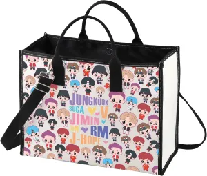 LEVLO Korean Group Cosmetic Bag K-pop Army Members Fans Gift Army Members Name Makeup Zipper Pouch Bag