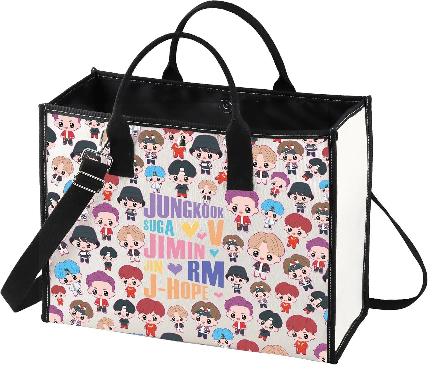 LEVLO Korean Group Cosmetic Bag K-pop Army Members Fans Gift Army Members Name Makeup Zipper Pouch Bag