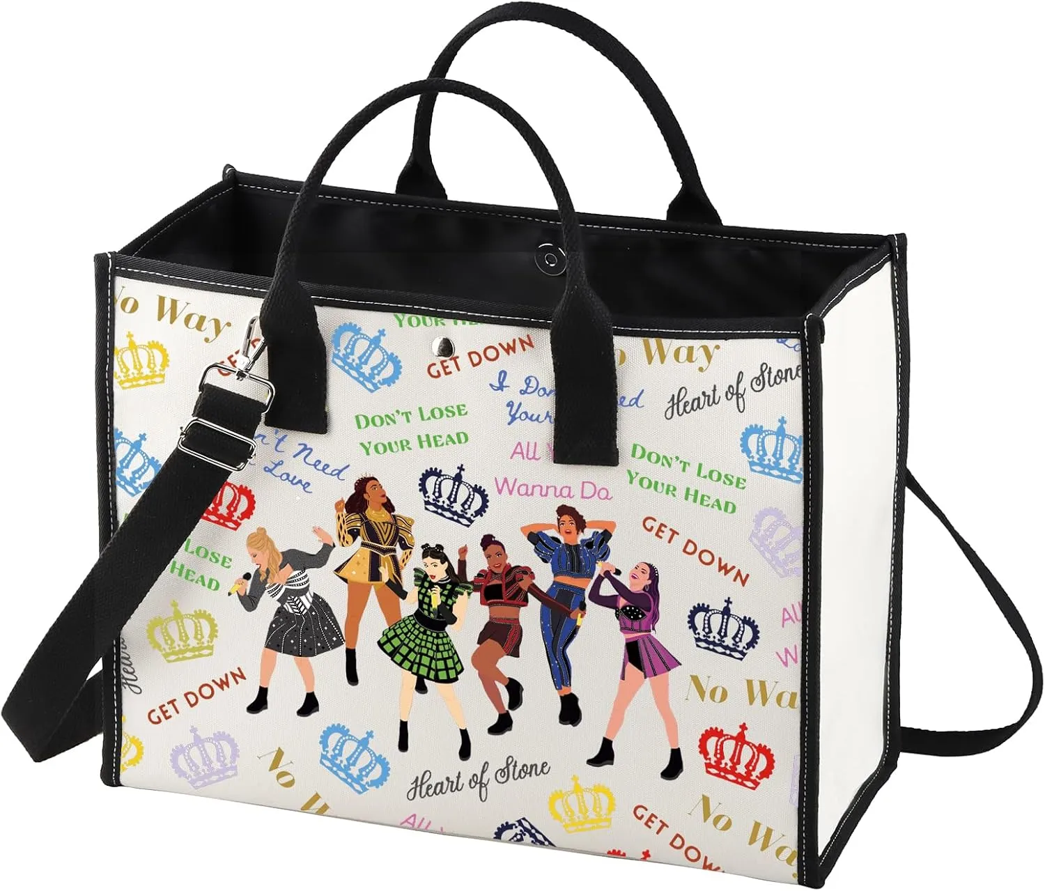 LEVLO Musical Queen Cosmetic Bag Theater Drama Fans Gift Six Queen Musical Make Up Zipper Pouch Bag