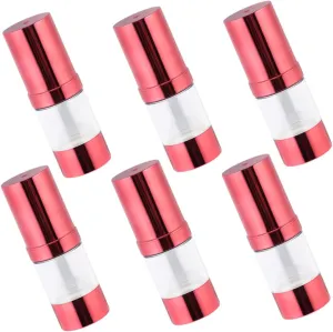 LIFKOME 6Pcs Empty Lotion Bottles Plastic Cosmetic Storage Containers with Press Pump Leak Travel for Toiletries for Home Outdoor and Camping Use